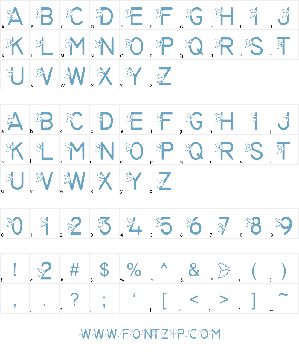 LMS Jolly Hollyday Font Character
